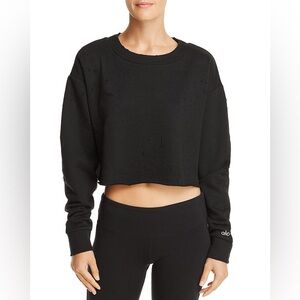 Alo Yoga distress sweatshirt size M black